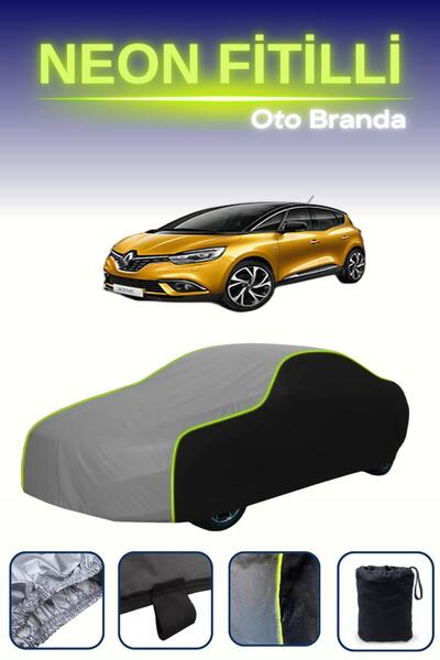 Cemku Fast أسود-رمادي-أسود [رينو جراند سينيك 4] غطاء سيارة متوافق مع حبال الن...