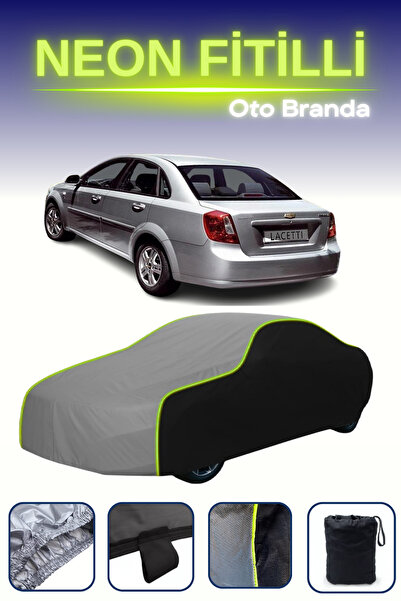 Cemku Fast أسود-رمادي-أسود [شيفروليه لاسيتي سيدان] غطاء سيارة متوافق مع حبال ...