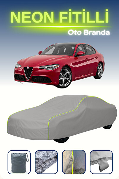 Cemku Shine رمادي [ألفا روميو جوليا] مشمع سيارة متوافق مع النيون، مقاوم للماء...