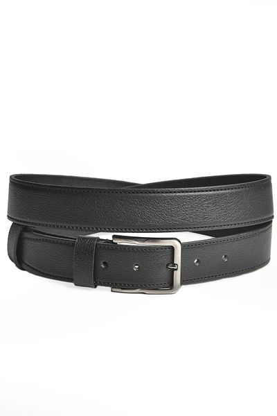 DeepSEA Bărbați, neagră, 100% piele naturală, 3,5 cm, curea clasică, curea pentru pantaloni din țesătură 2502636