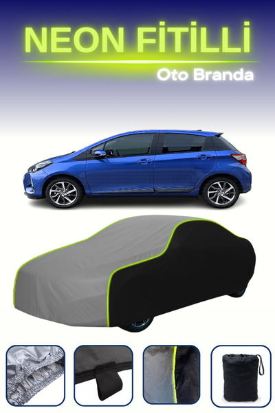 Cemku Fast أسود-رمادي-أسود [تويوتا ياريس 5 أبواب 2017 - 2019] مشمع سيارة متوا...