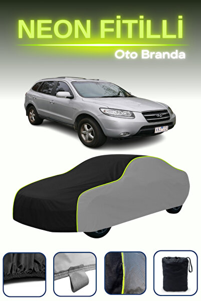 Cemku Shade قماش مشمع سيارة رمادي-أسود-رمادي [هيونداي سانتا في 2] متوافق مع ق...