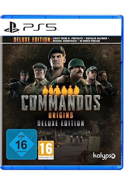 KALYPSO PS5 Commandos: Origins - Deluxe Edition, PS5 Game, English, with Gaming CD Rack, Black