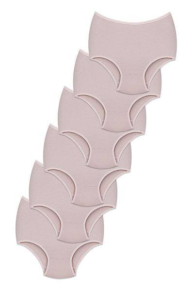 BEGATEKS Women's Panties High Waist Plus Size 6 Pack - Cotton Fabric, 7 Different Color Options
