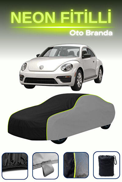Cemku Shade رمادي-أسود-رمادي [فولكس فاجن بيتل] غطاء سيارة متوافق مع حبال الني...