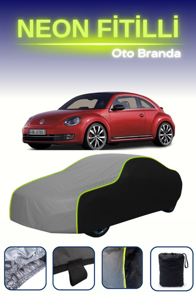 Cemku Fast أسود-رمادي-أسود [فولكس فاجن بيتل 2011 - 2021] مشمع سيارة متوافق مع...