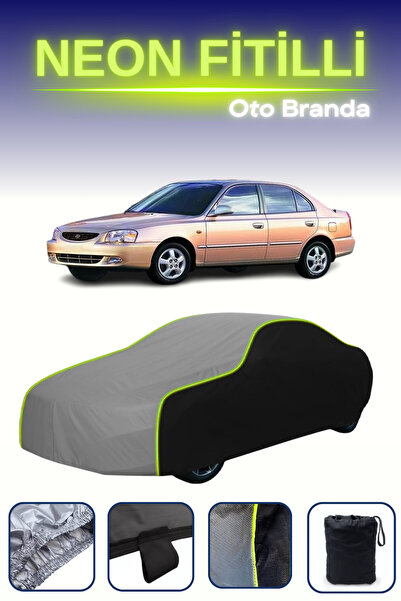 Cemku Fast أسود-رمادي-أسود [Hyundai Accent 4 أبواب 1999 - 2003] مشمع سيارة مت...