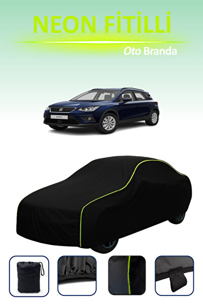 Cemku Cool أسود [Seat Arona 2017 - 2021] مشمع سيارة متوافق مع حبال النيون، مق...