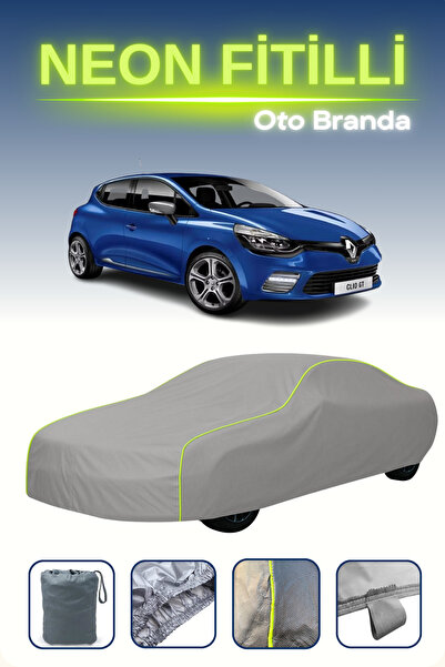 Cemku Shine رمادي [رينو كليو جي تي 2009 - 2013] مشمع سيارة متوافق مع حبال الن...