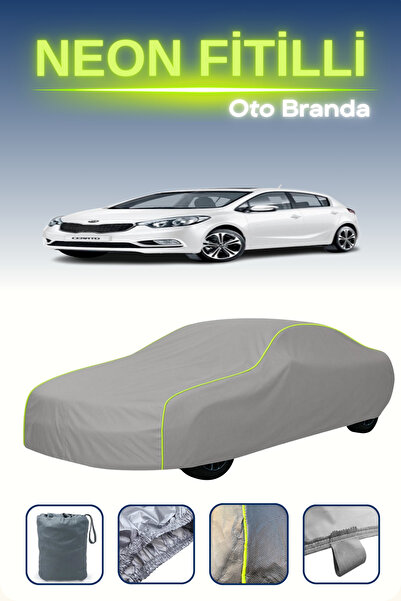 Cemku Shine رمادي [كيا سيراتو 3 هاتشباك] مشمع سيارة متوافق مع النيون، مقاوم للماء والغبار