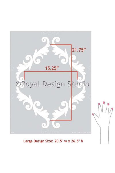 OEM Sablon Perete Vopsire, Tencuiala Dimensiune 900x600 X Mm Grosime 0,7mm Acanthus Trellis Model Mxsp75