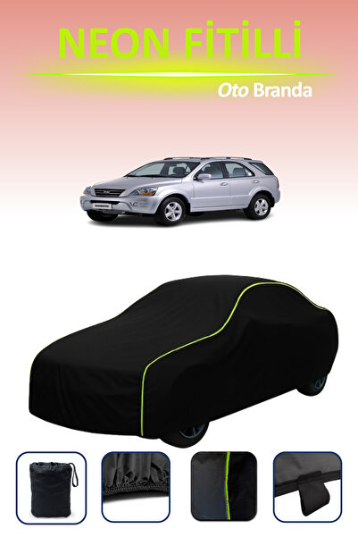 Cemku Cool أسود [كيا سورينتو 2006 - 2009] مشمع سيارة متوافق مع النيون، مقاوم ...