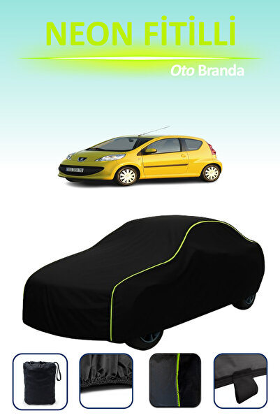 Cemku Cool أسود [بيجو 107 3 أبواب 2005 - 2008] مشمع سيارة متوافق مع حبال الني...