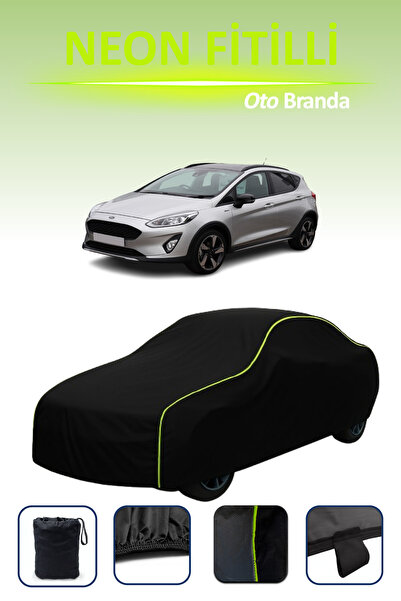 Cemku Cool أسود [Ford Fiesta Active 8] مشمع سيارة متوافق مع حبال النيون، مقاو...