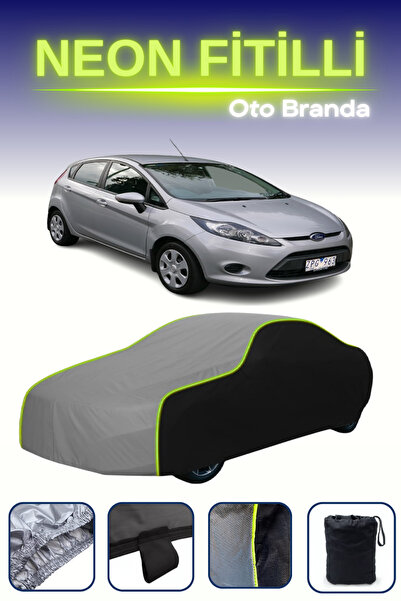 Cemku Fast Siyah-Gri-Siyah [Ford Fiesta 7] Uyumlu Neon Fitilli Araba Brandası...