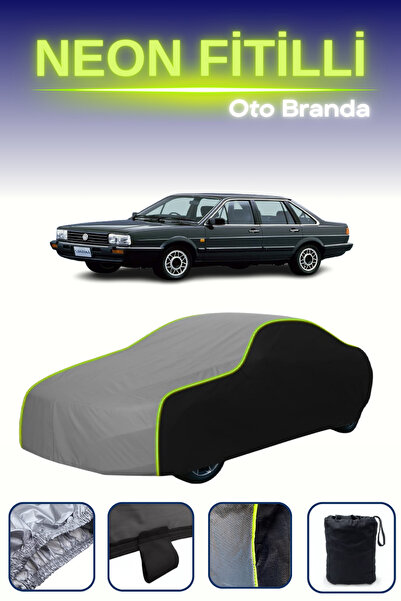 Cemku Fast أسود-رمادي-أسود [فولكس فاجن سانتانا 1982 - 1985] مشمع سيارة متوافق مع حبال النيون