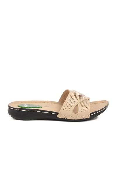 AYAKMOD Γυναικείες παντόφλες Beige Gel Σόλα Ανατομικές 6806 Z