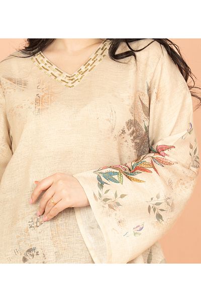 IKKXA Graceful Floral Highlight Jalabiya