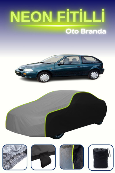 Cemku Fast أسود-رمادي-أسود [سوزوكي سويفت 3 أبواب 1996 - 2003] مشمع سيارة متوا...