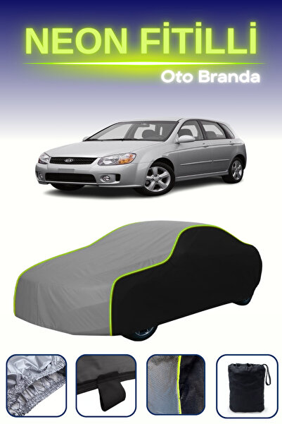 Cemku Fast أسود-رمادي-أسود [كيا سيراتو / سبكترا هاتشباك 2007 - 2009] مشمع سيارة متوافق مع النيون