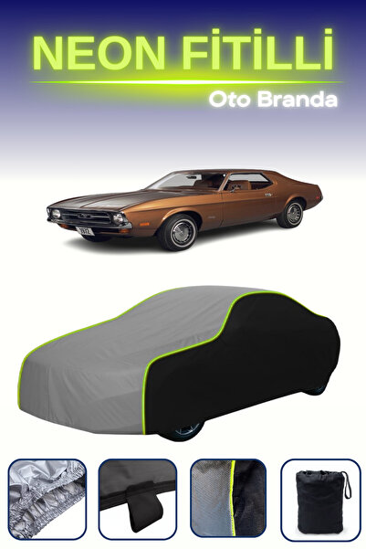 Cemku Fast أسود-رمادي-أسود [فورد موستانج 1972 - 1973] غطاء سيارة متوافق مع حب...