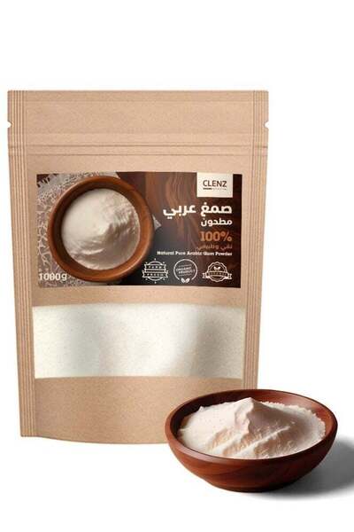 clenz مسحوق صمغ عربي طبيعي 100% - 1000 غرام
