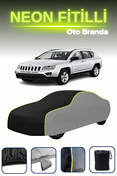 Cemku Shade رمادي-أسود-رمادي [جيب كومباس 2011 - 2016] قماش مشمع سيارة نيون مجهز ومقاوم للماء والغبار