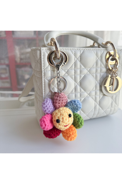 Venus Design Örgü Çiçek  Çanta Aksesuarı