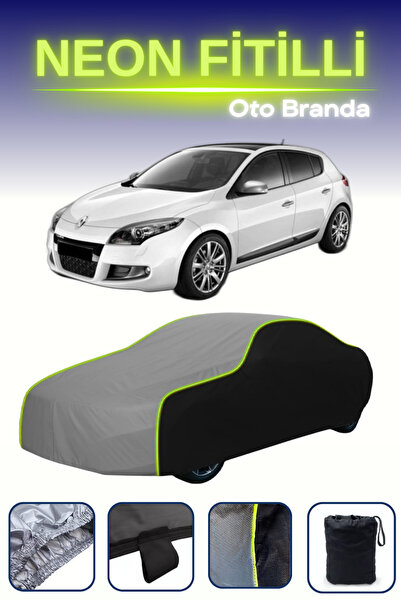 Cemku Fast أسود-رمادي-أسود [رينو ميجان 5 أبواب 2008 - 2014] مشمع سيارة متوافق...