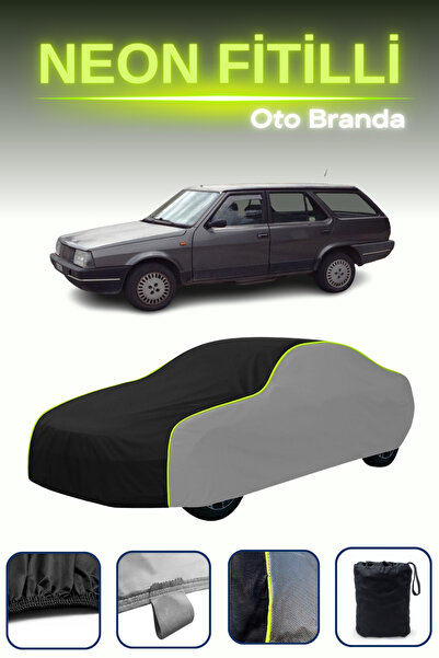 Cemku Shade قماش مشمع رمادي-أسود-رمادي [فيات ريغاتا ويك إند] متوافق مع قماش مشمع السيارة المجهز من النيون، مقاوم للماء والغبار