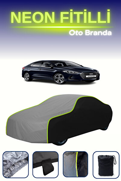 Cemku Fast أسود-رمادي-أسود [هيونداي إلنترا] غطاء سيارة متوافق مع حبال النيون،...