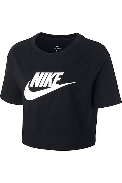 Nike W Nsw Tee Essntl Crp Icn Ftr Women's Black T-Shirt - Bv6175-010