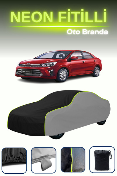 Cemku Shade قماش مشمع سيارة رمادي-أسود-رمادي [كيا سولوتو] متوافق مع قماش الني...