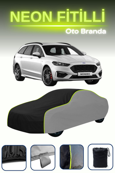 Cemku Shade قماش مشمع رمادي-أسود-رمادي [فورد مونديو هاتشباك] متوافق مع قماش ا...