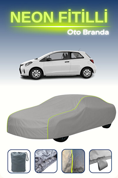 Cemku Shine رمادي [تويوتا ياريس 3 أبواب 2014 - 2017] مشمع سيارة متوافق مع حبا...