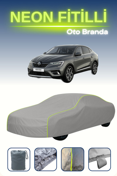 Cemku Shine رمادي [رينو أركانا] مشمع سيارة متوافق مع حبال النيون، مقاوم للماء...