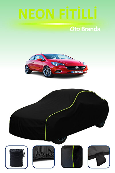 Cemku Cool أسود [أوبل كورسا 3 أبواب 2014 - 2021] مشمع سيارة متوافق مع حبال ال...