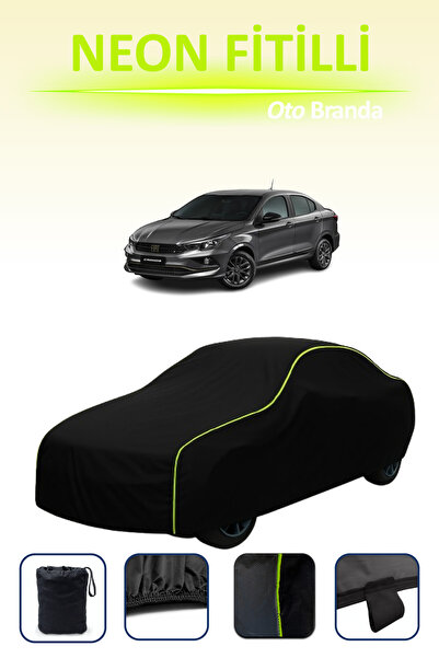 Cemku Cool أسود [فيات كرونوس] مشمع سيارة متوافق مع النيون، مقاوم للماء والغبار