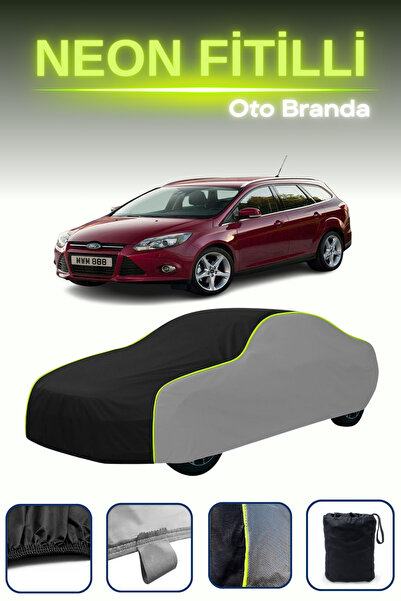 Cemku Shade رمادي-أسود-رمادي [فورد فوكس واغن 2011 - 2014] قماش مشمع سيارة نيون مجهز ومقاوم للماء والغبار