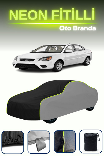 Cemku Shade رمادي-أسود-رمادي [كيا ريو 3 سيدان] غطاء سيارة متوافق مع حبال الني...