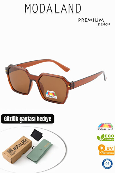 ModaLand Lili Brown Kare Kadın Polarize Güneş Gözlüğü