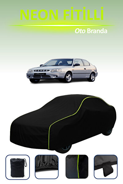 Cemku Cool أسود [Hyundai Accent 3 أبواب 1999 - 2003] مشمع سيارة متوافق مع حبا...