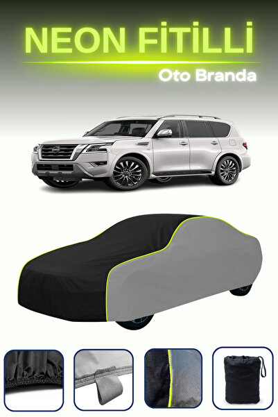 Cemku Shade رمادي-أسود-رمادي [نيسان أرمادا 2016 - 2021] قماش مشمع مناسب لسيار...