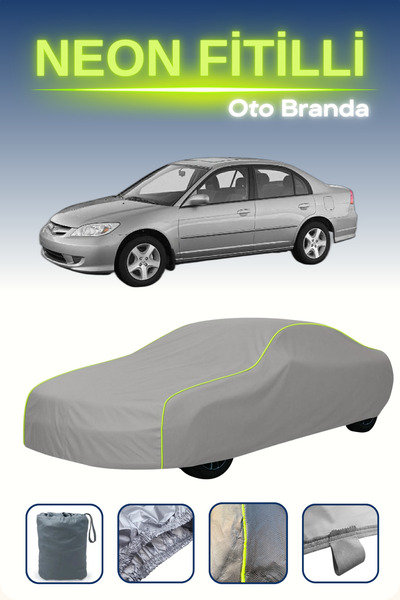 Cemku Shine رمادي [هوندا سيفيك 7 سيدان] مشمع سيارة متوافق مع حبال النيون، مقا...