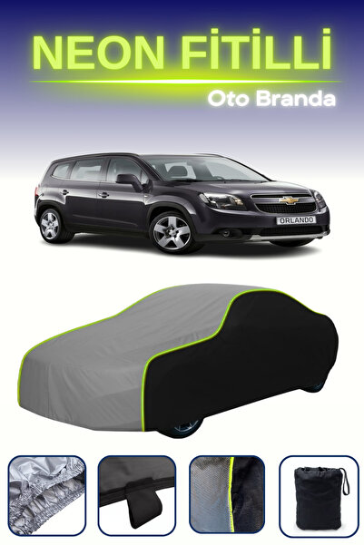 Cemku Fast أسود-رمادي-أسود [شيفروليه أورلاندو 1] غطاء سيارة متوافق مع حبال النيون، مقاوم للماء والغبار