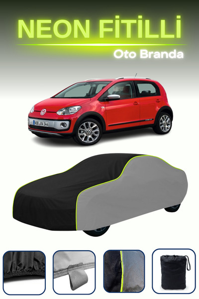 Cemku Shade رمادي-أسود-رمادي [فولكس فاجن كروس أب! 2013 - 2021] مشمع سيارة متوافق مع حبال النيون