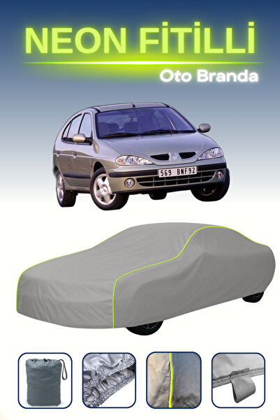 Cemku Shine رمادي [رينو ميجان 5 أبواب 1999 - 2002] مشمع سيارة متوافق مع حبل ن...