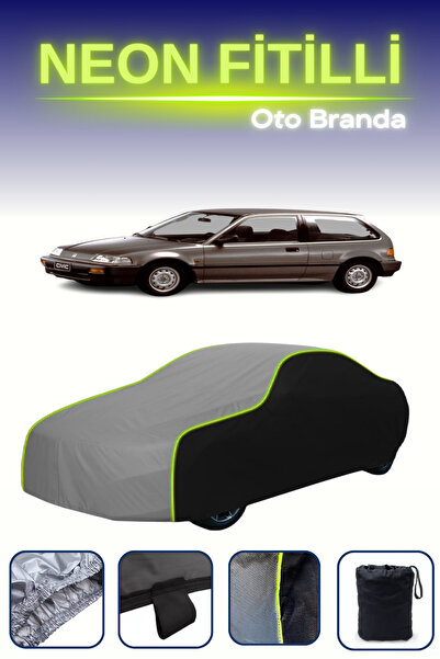 Cemku Fast أسود-رمادي-أسود [هوندا سيفيك 4 هاتشباك] مشمع سيارة متوافق مع حبال ...