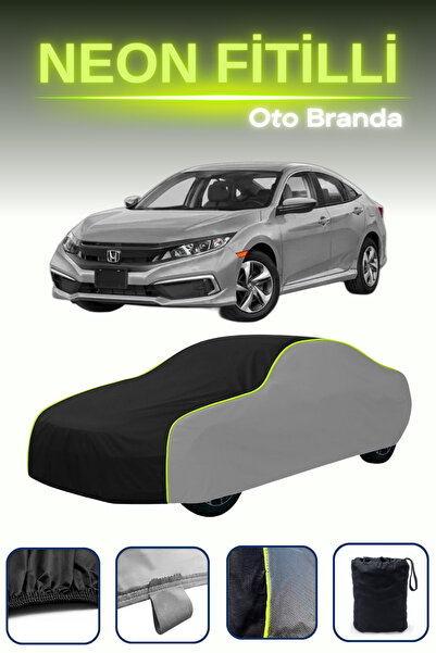 Cemku Shade رمادي-أسود-رمادي [هوندا سيفيك سيدان] غطاء سيارة متوافق مع حبال ال...