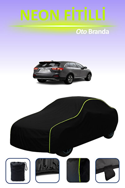 Cemku Cool أسود [كيا سورينتو 2014 - 2017] مشمع سيارة متوافق مع النيون، مقاوم ...